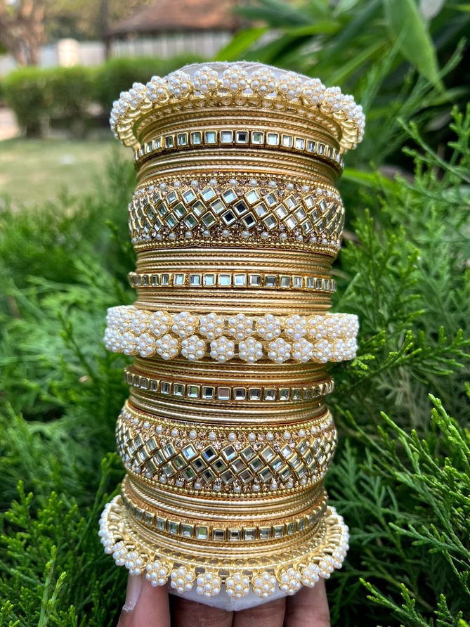 Designer Chudla Kada With Kundan Bangles Set 2 Wholesale Shop In Surat
